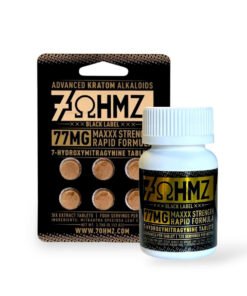 7OHMZ Black Label Max Strength Rapid Formula 7-Hydroxymitragynine Tablets 77mg