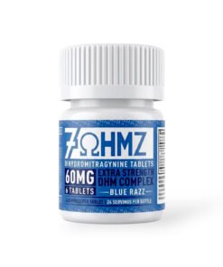 7OHMZ Dihydromitragynine Blue Razz 60mg Chewable Tablets