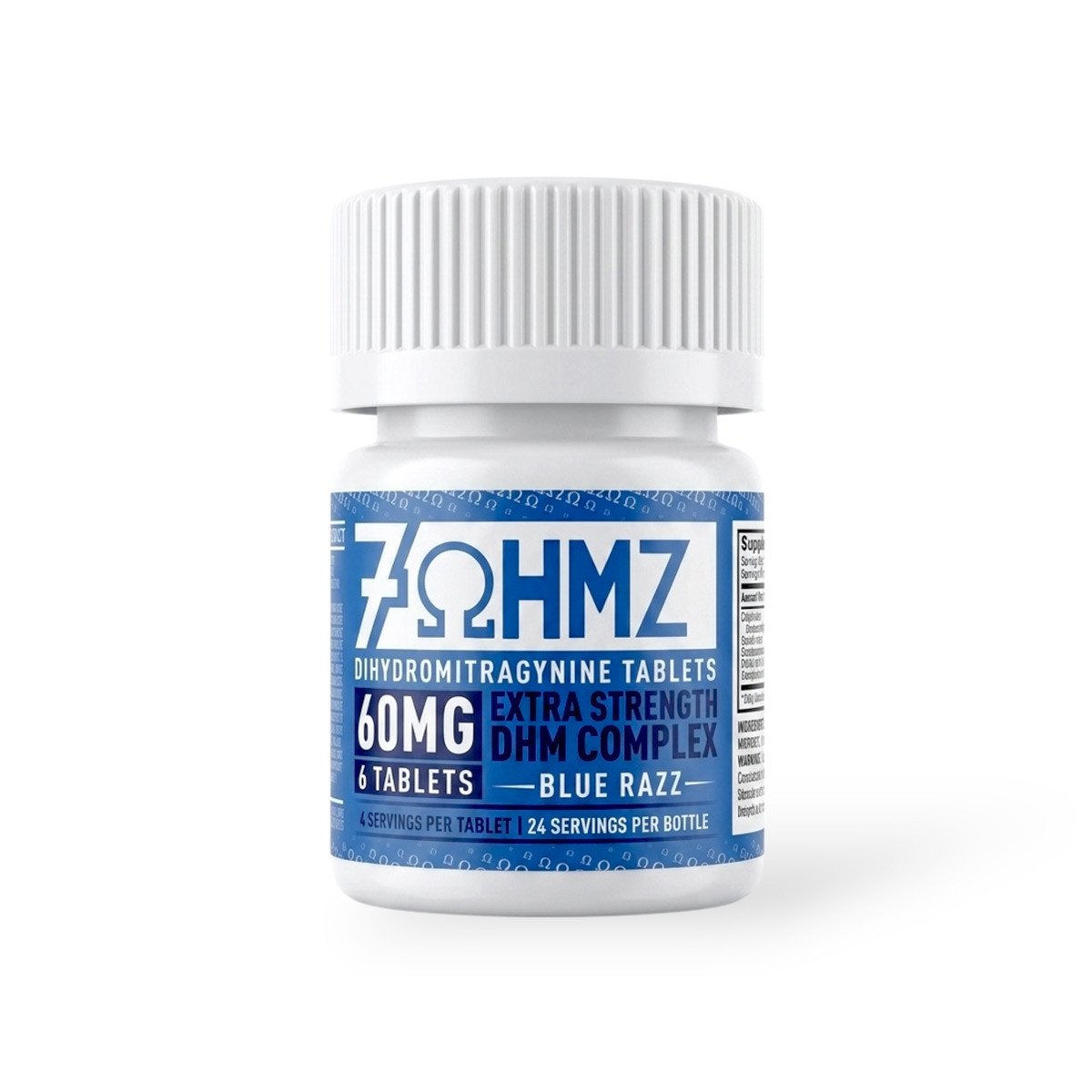 7OHMZ Dihydromitragynine Blue Razz 60mg Chewable Tablets