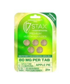 7Stax Apple Pie 80mg Alkaloid Tablets 5ct