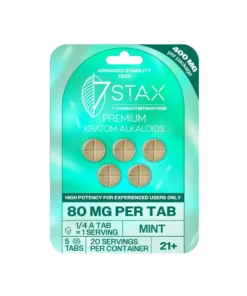 7Stax Premium Mint 80mg 7-Hydroxymitragynine Alkaloid Tablets 5ct