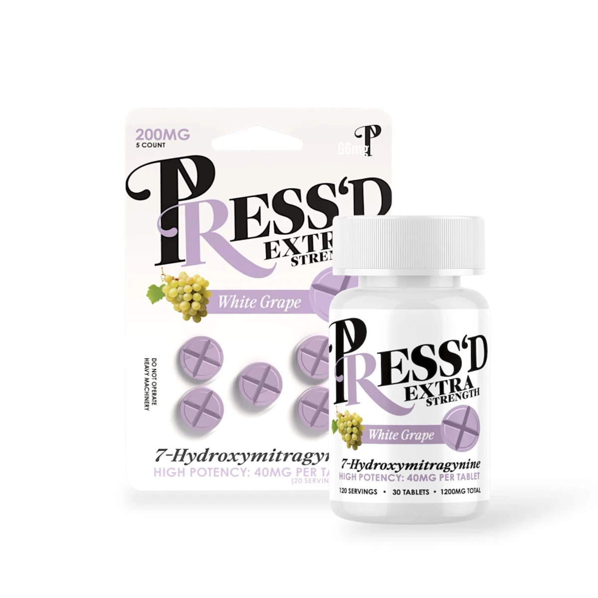 Press’d White Grape 40mg Extra Strength Tablets 5ct