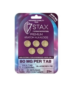 7Stax Blueberry Pie 80mg Alkaloid Tablets 5ct