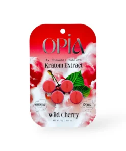 Opia 150mg Wild Cherry Kratom Extract Chewable Tablets 4ct