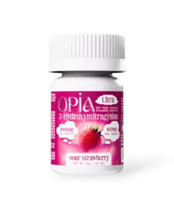 Opia Ultra 100mg Sour Strawberry 7-Hydroxymitragynine Chewable Tablet